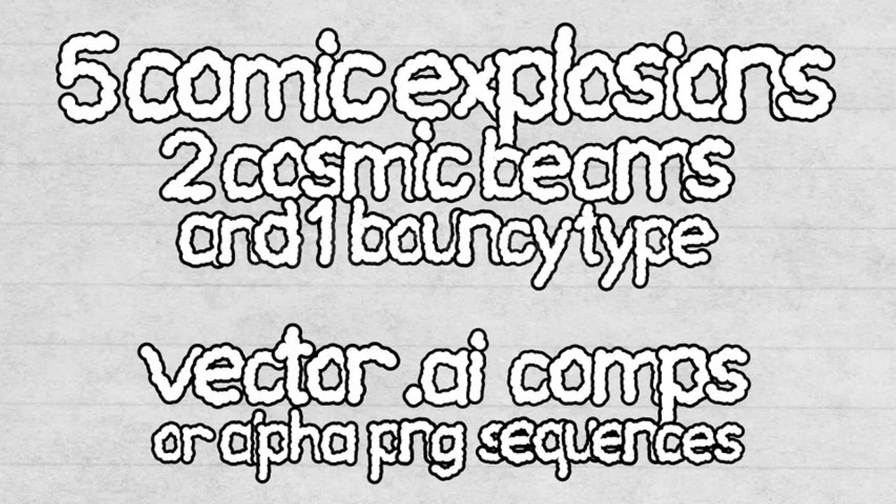 Cartoon After Effects Elements - Cel Explosions & Beams