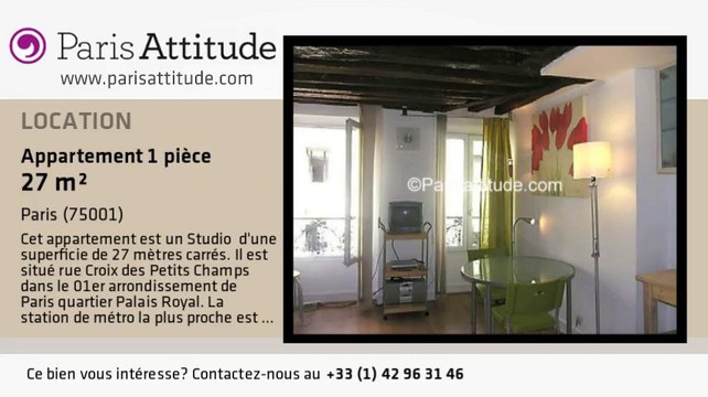 Appartement Studio à louer - Palais Royal, Paris - Ref. 2351
