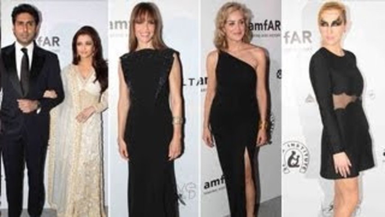 Aishwarya Rai Hosts amfAR Gala | Hilary Swank, Sharon Stone, Kesha