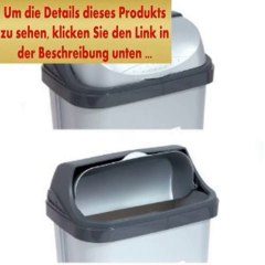 下载视频: Angebote Mülleimer Mülltonne Abfalleimer Eimer Papaierkorb 50L silber Schiebedeckel