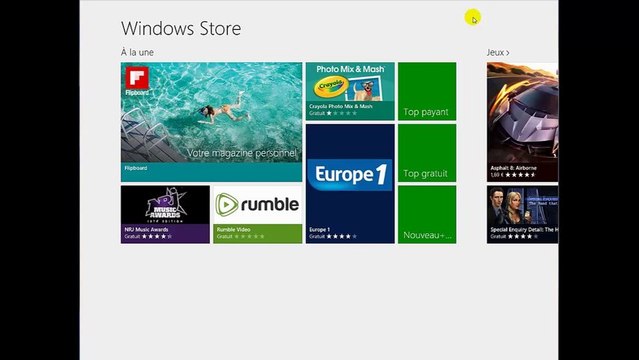Basculer rapidement entre les applications ouvertes Windows 8