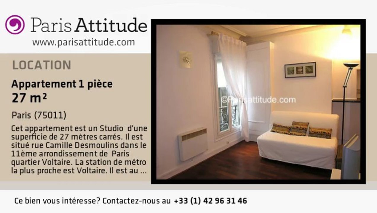 Appartement Studio à louer - Voltaire, Paris - Ref. 3857