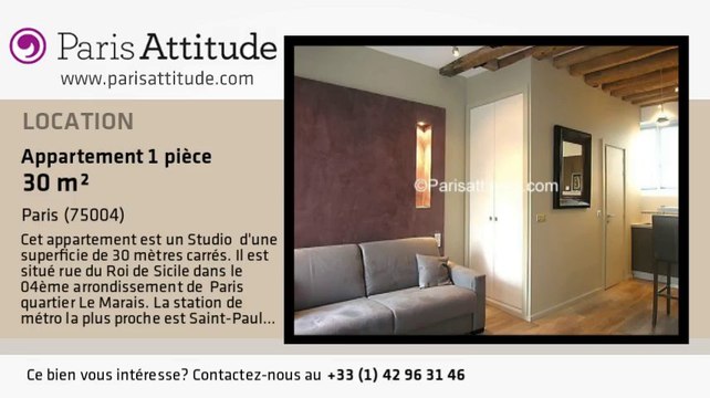 Appartement Studio à louer - St Paul, Paris - Ref. 3808