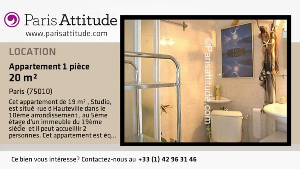 Appartement Studio à louer - Faubourg St Martin, Paris - Ref. 7102