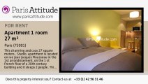 Studio Apartment for rent - Palais Royal, Paris - Ref. 2807
