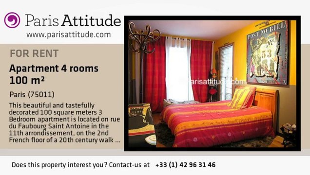 3 Bedroom Apartment for rent - Reuilly Diderot, Paris - Ref. 4098