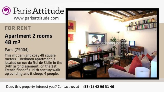 1 Bedroom Apartment for rent - St Paul, Paris - Ref. 2865