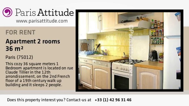 1 Bedroom Apartment for rent - Reuilly Diderot, Paris - Ref. 4266