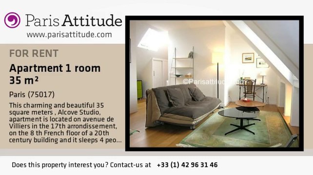 Alcove Studio Apartment for rent - Parc Monceau, Paris - Ref. 5441