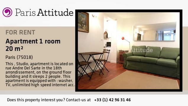 Studio Apartment for rent - Sacré Cœur, Paris - Ref. 8456