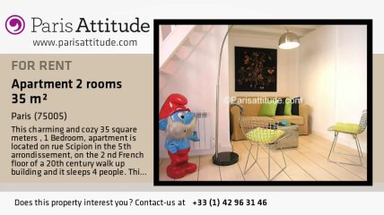 1 Bedroom Duplex for rent - Place Monge, Paris - Ref. 7641