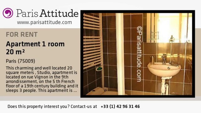 Studio Apartment for rent - Madeleine, Paris - Ref. 1319