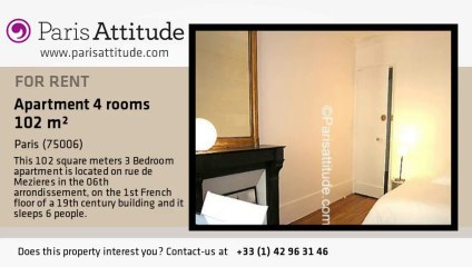 3 Bedroom Apartment for rent - Jardin du Luxembourg, Paris - Ref. 4569