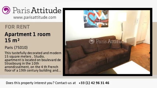 Studio Apartment for rent - Faubourg St Martin, Paris - Ref. 7870
