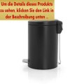 Angebote Brabantia Tret-Mülleimer mit Inneneimer aus Kunststoff, 12 l, Mattschwarz