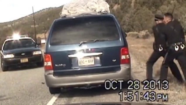 Police Officer shoot on a Minivan in Traffic Stop