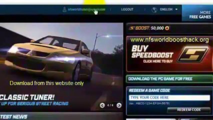 Amazing NFS WORLD Super HACK And BOOST