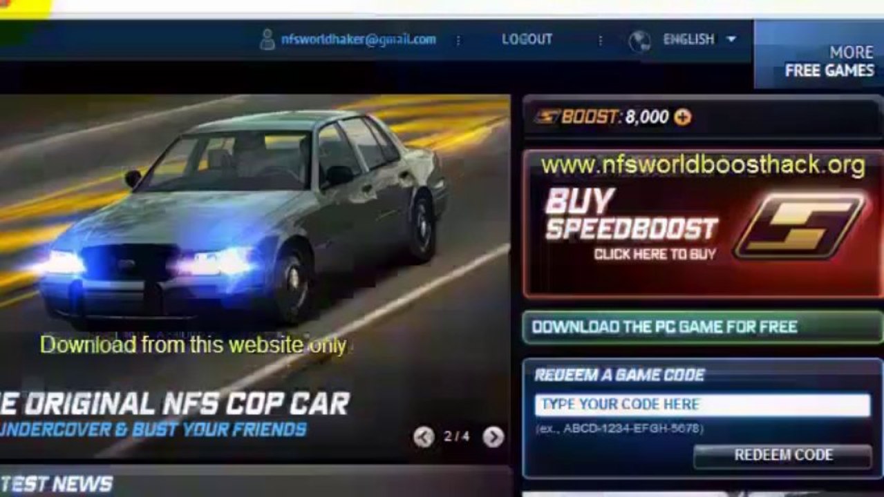 Need For Speed: World Hacked
