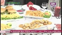Zauq Zindagi with Sara Riaz and Dr. Khurram Musheer, Spicy Quarter Pounder Burger, Lemon Baked Donuts, Onion Rings &  Fried Mozerella Sticks, 18-11-13
