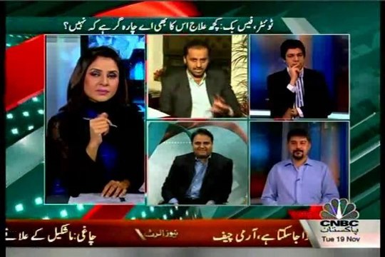 CNBC Pakistan Hai Koi Jawab Nadia Mirza with Ali Raza Abidi (19 Nov 2013)