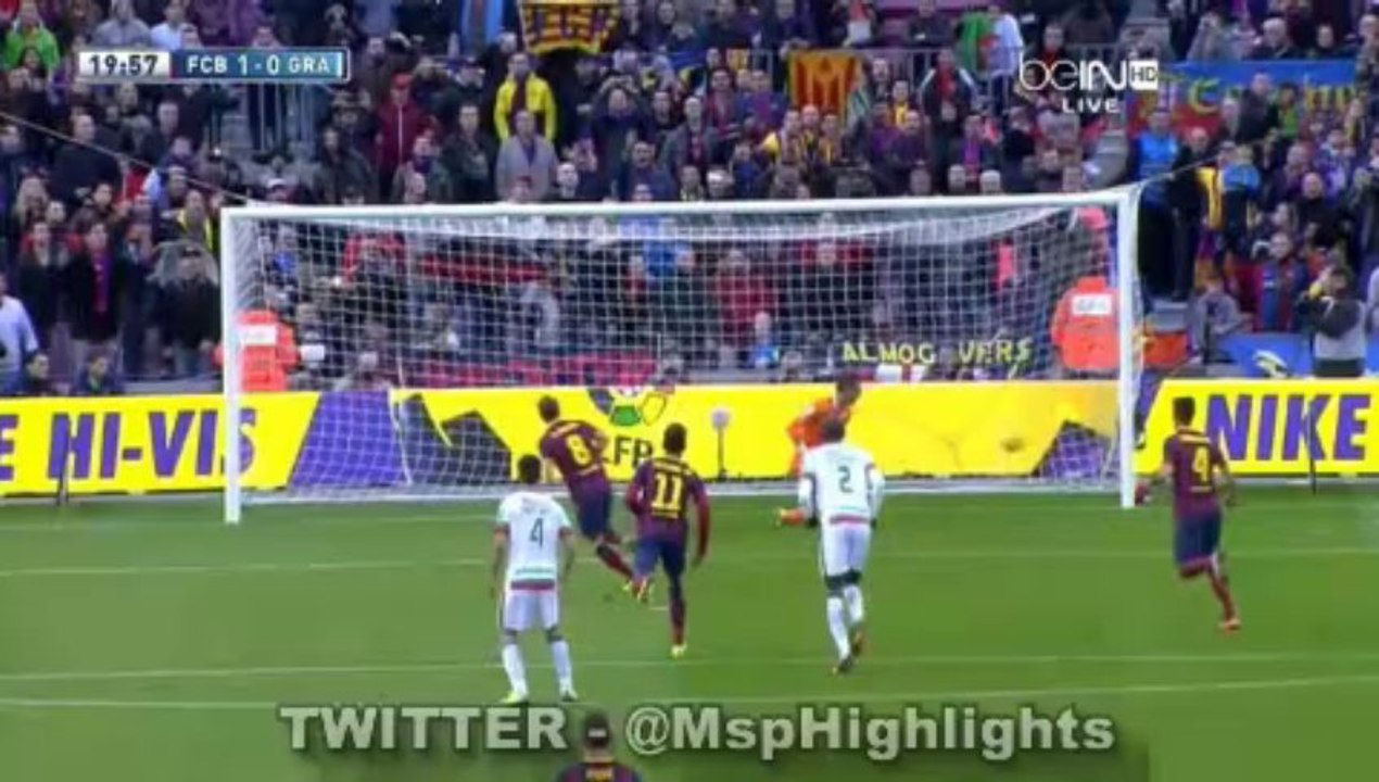 Barcelona vs Granada 1:0 Iniesta