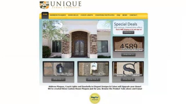 Stone Address Plaques House Number Plaque Address signs Doorbell Frames Coach Light Frames Stone Address Plaques for House