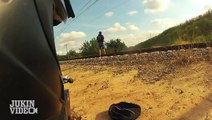 Look Both Ways | ATV Crosses Train Tracks #FAIL