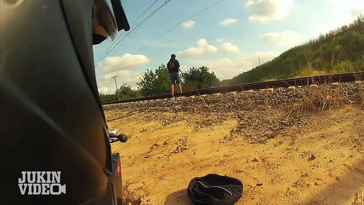 Look Both Ways | ATV Crosses Train Tracks #FAIL