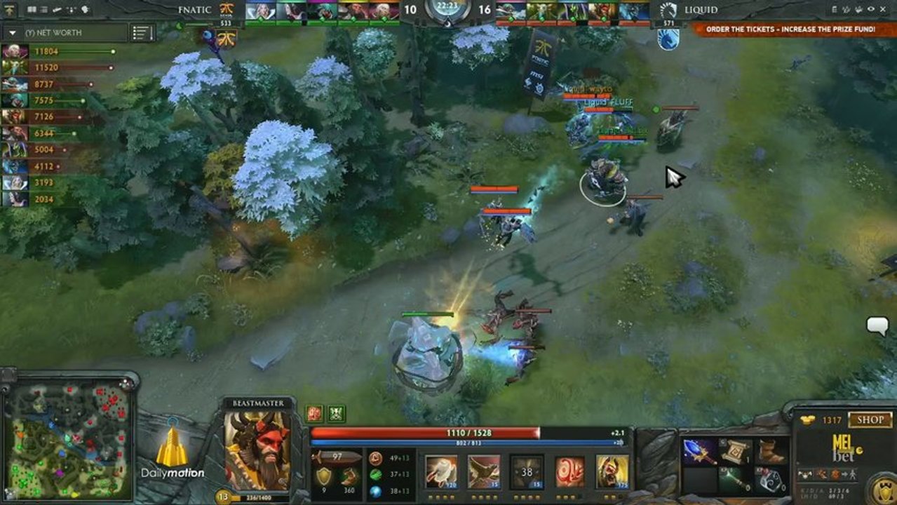 Fnatic EU vs Team Liquid Game 1 - DOTA 2 Champions League - TobiWan & Clairvoyance