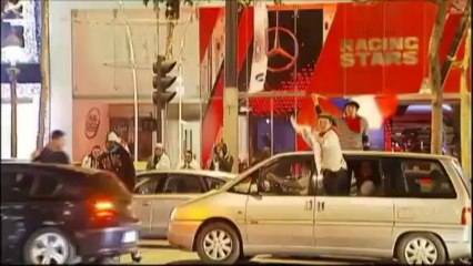 Les supporters des Bleus en liesse après le match