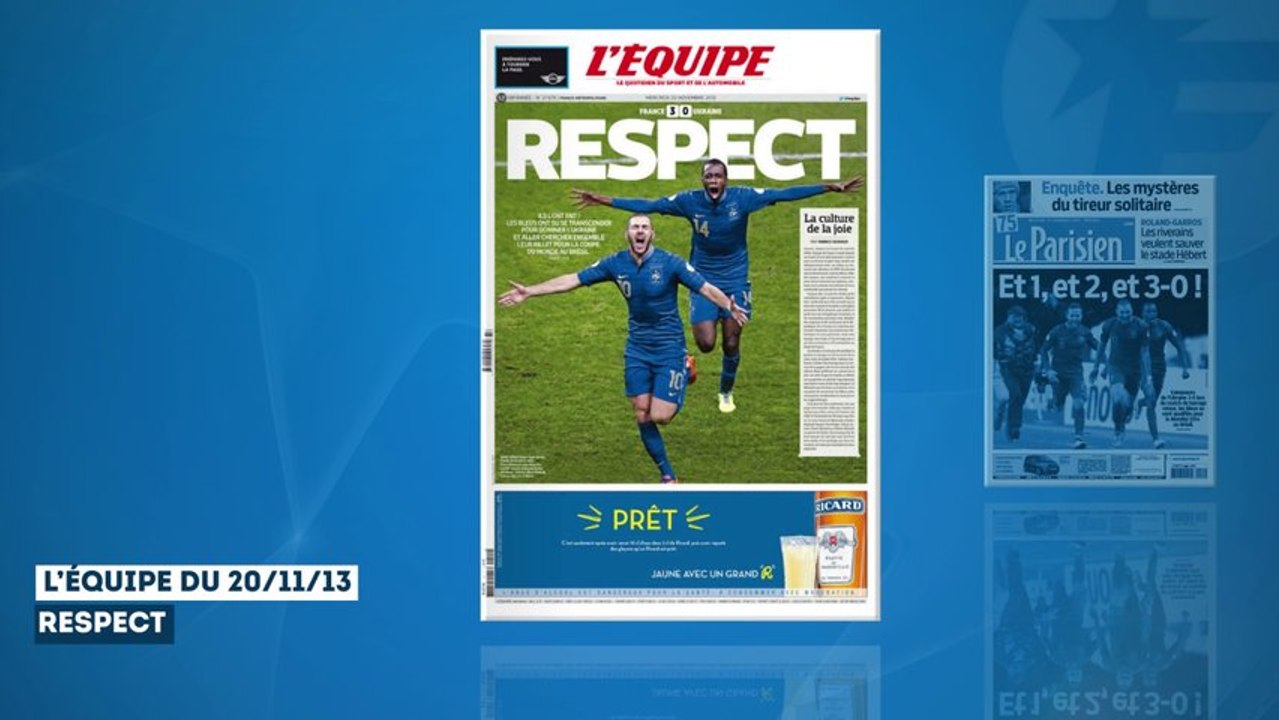L'exploit historique des Bleus met la presse dans tous ses états !