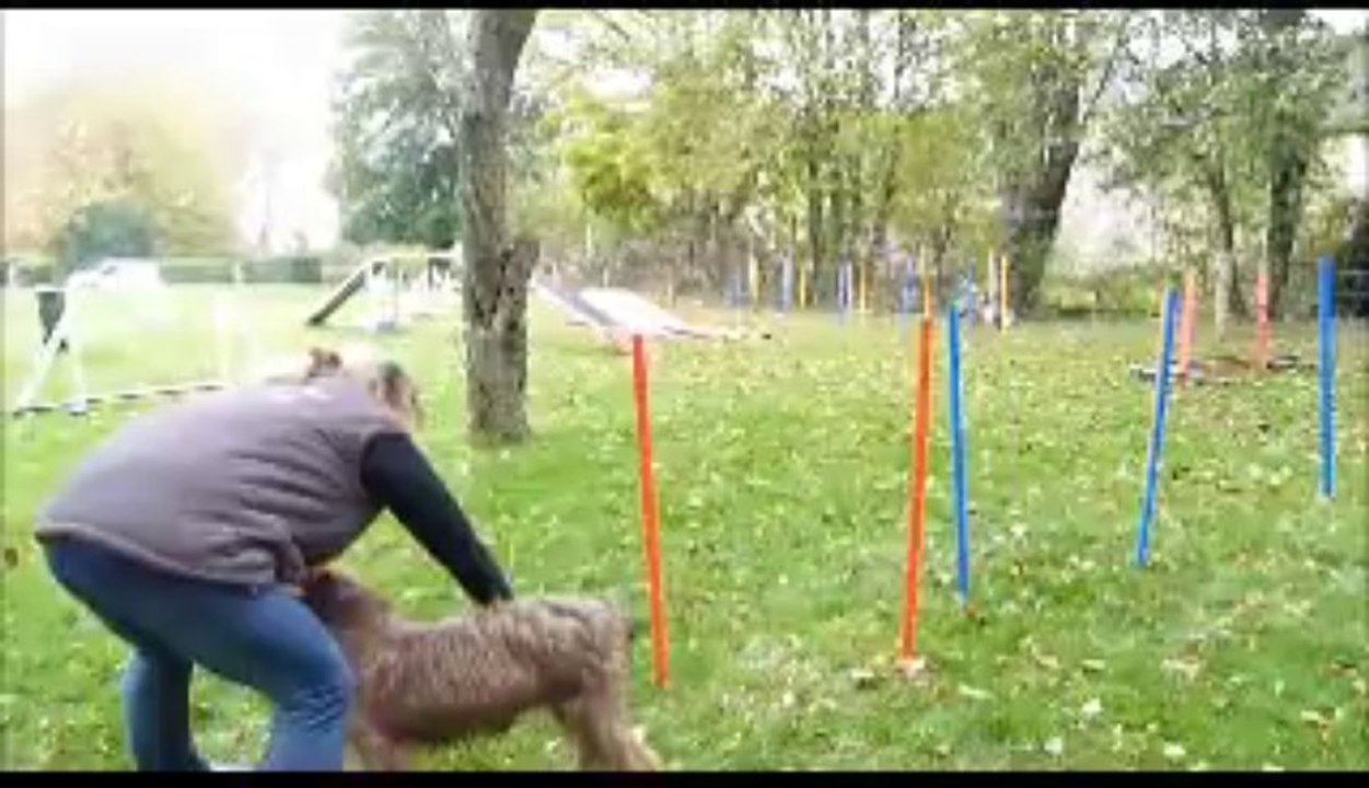 initiation au slalom avec ma maitresse et ma maraine