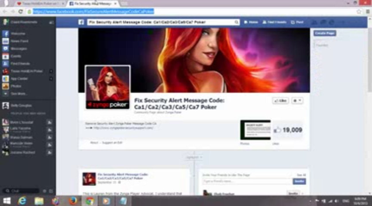Zynga Poker Security Alert ! Message Code Ca1 Ca2 Ca3 Ca5 Ca7