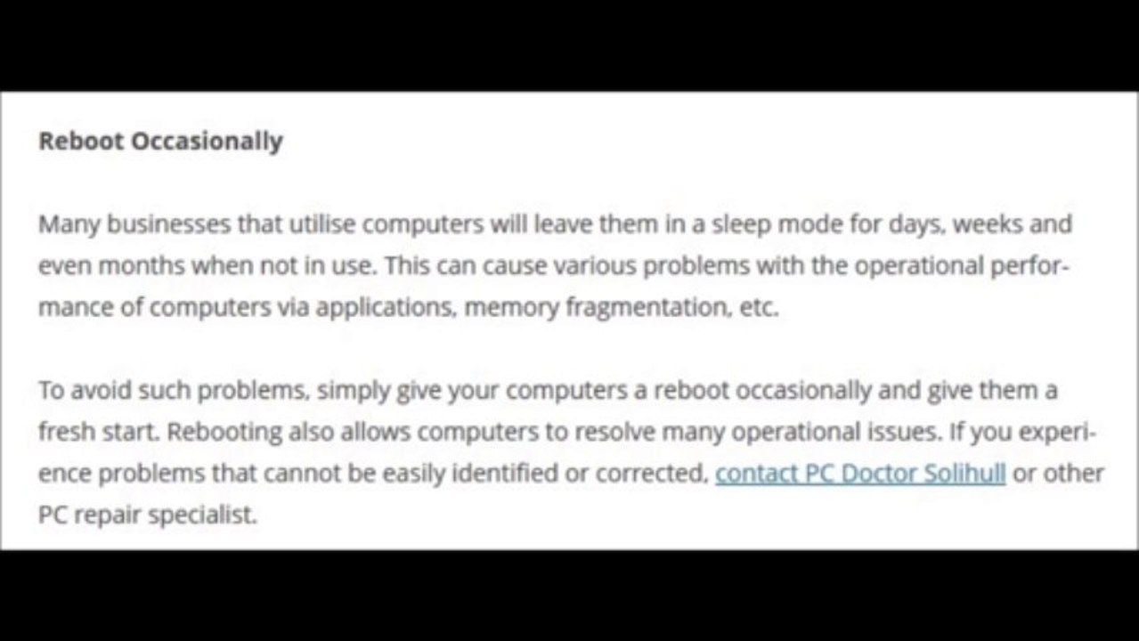PC Doctor Solihull - Life of a computer