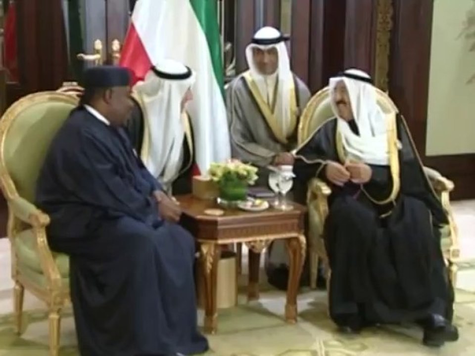 Audience entre le Président gabonais et l'émir du Koweit - 3ème sommet afro-arabe