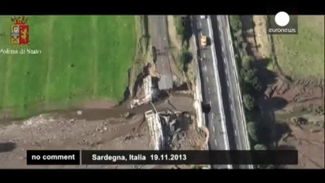 Images aériennes de la Sardaigne ravagée par les inondations