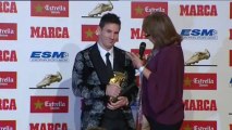 Messi receives 3rd European Golden Shoe scoring award