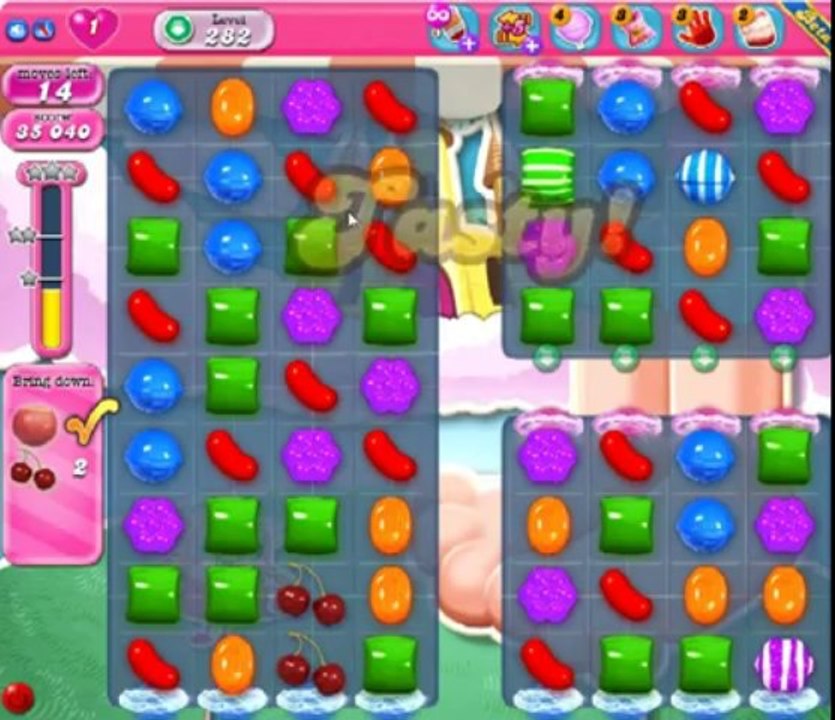 Candy Crush Saga niveau 282 sans booster