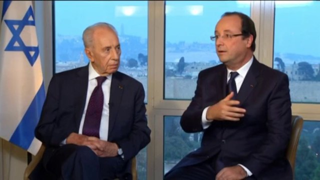 Interview de François Hollande et Shimon Peres par Ruth Elkrief