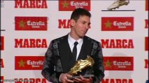 Messi recibe su tercera Bota de Oro