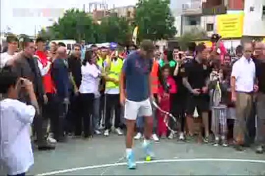 Rafael Nadal at the tennis clinic in Buenos Aires, Argentina (19-11-2013)