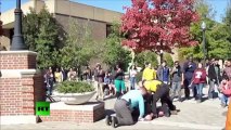 Police slam and arrest UTC student opposing campus preacher_(360p)