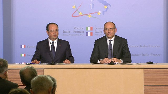 Conférence de presse à l'occasion du 31ème Sommet franco-italien à Rome