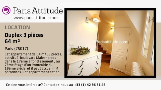 Duplex 2 Chambres à louer - Wagram, Paris - Ref. 7115