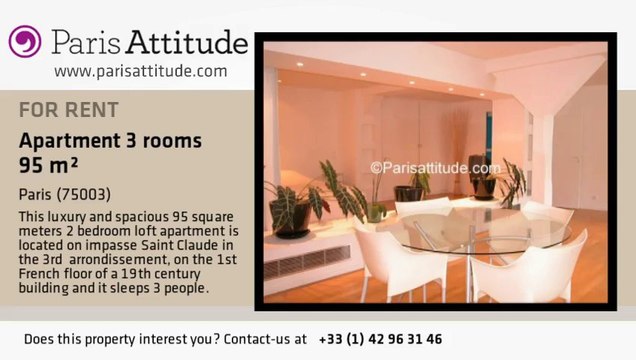 2 Bedroom Loft for rent - Musée Picasso, Paris - Ref. 484