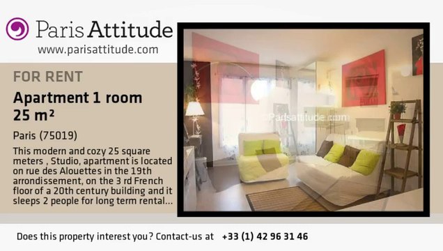 Studio Apartment for rent - Buttes Chaumont, Paris - Ref. 5392