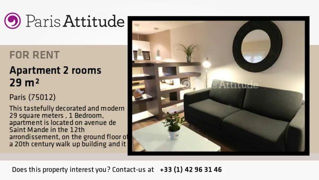 1 Bedroom Apartment for rent - Porte de Vincennes, Paris - Ref. 8402