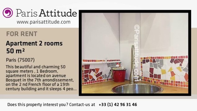 1 Bedroom Apartment for rent - Tour Eiffel, Paris - Ref. 6456