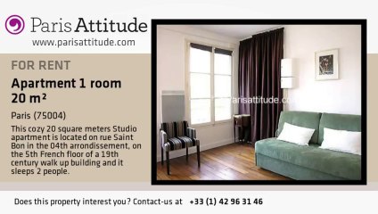 Studio Apartment for rent - Hôtel de Ville, Paris - Ref. 5126