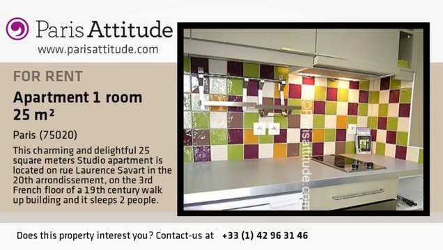 Studio Apartment for rent - Gambetta, Paris - Ref. 4462